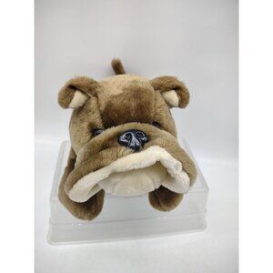 Vintage Bulldog Dog Brown Standing Wrinkles Plush Stuffed Animal 14x8" Arts Toy